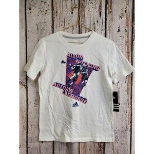 Adidas Youth Medium 10/12 All or Nothing Lacrosse Short Sleeve T‑Shirt Tee‎ NEW